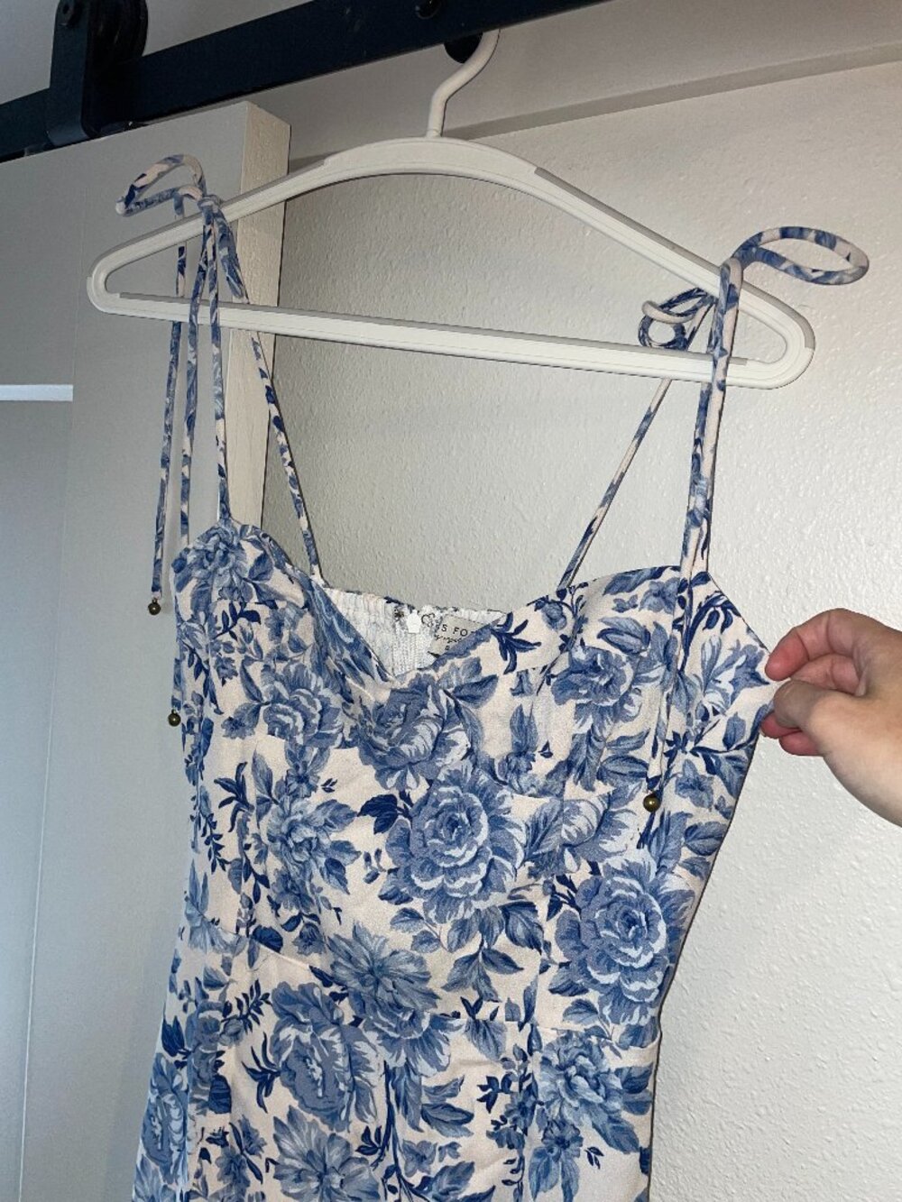 NWOT Dress Forum Floral Midi Slit Dress - Parisian Blue - Picture 4 of 10
